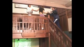 Orgy - Two Young Blondies Gets Fucked by All the Brotherhood at a Party