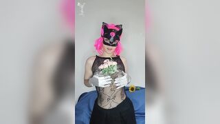 Feeling so good! My big tits and kitten mask are having fun