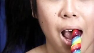 Sexy Asian babe pussy fucking...cum in mouth