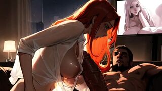 Redheaded Milf & Her Slutty Stepdaughter Both Crave Stepdaddy's Cock