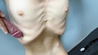 Skinny Fit Anorexic Bones Fetish POV Rubbing Your Cock on My Ribs