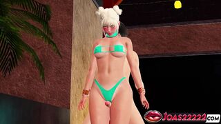 Qiyana at the Pool Party - 3D Hentai with Thighjob from Behind, Bikini Dick Teasing, Pool Doggystyle POV & Missionary Cumshot