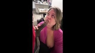 DaisyDo62 sneaks her neighbor in for a quick blowjob