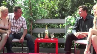 Lovely outdoor swinger fuck with blonde chicks