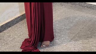 Great Fuck Non Stop in Red Saree