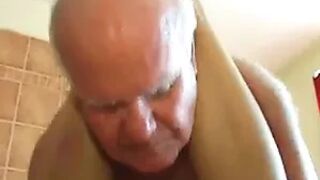 young woman with old man