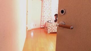 Hottie enjoys a clit stroke before riding a huge cock to cumshot