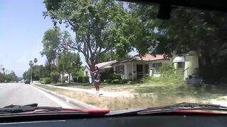 Black slut sucks a big hard cock and she's filmed in POV