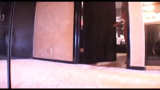 Black and white cock in black babe