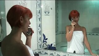 Very sexy big boobs milf hairy pussy fucking big dick sucking