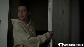 Redhead hottie was not ready for my cock