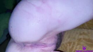 horny closeup - woman got banged quickly on New Year's Eve.