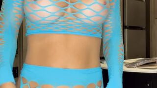 Vicky Stark Fishnet Two Piece Try On Haul Video Leaked