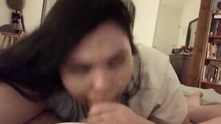 Sucking Him Off POV - Amateur Blowjob Video