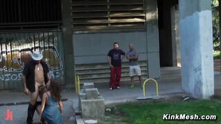 Blonde Public Humiliation and Fucking