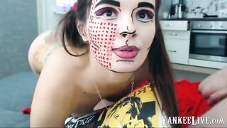 Joven colombiana amateur en webcam