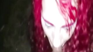 Interracial Blowjob in the Great Outdoors