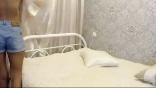 Big-Breasted Amateur Rides Dildo on Webcam