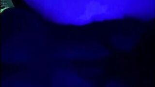 Black Stripper with led lights Creampie