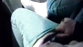 Big-Tits Girl Flashes Truckers in Car Softcore Video