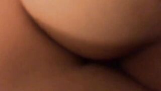 Amateur Asian Cutie's Creamy Pussy Fucked in Doggy Style