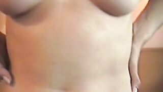 Shaved European MILF's Amateur Striptease and Masturbation