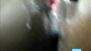 Black Amateur Fingers Herself on Webcam