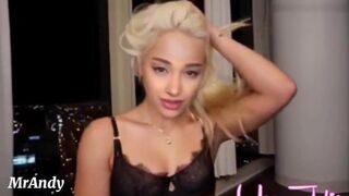 Sexy Blonde Ariana Grande A Midnight Tease