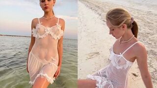Caroline Zalog Tits Wet Sheer Lingerie Pov Onlyfans Video Leaked