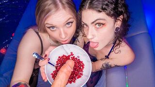 MrLuckyPOV - Kaiia Eve, Lydia Black - Cum Hungry Duo Gets Fed