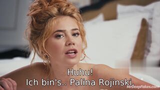 Nude Palina Rojinski in red lingerie fucked after taking a bath