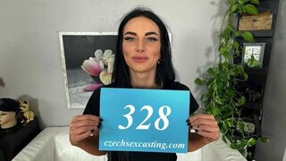 Czechsexcasting  Salina Shein  Black Leather, Green Lace And First Casting  E328