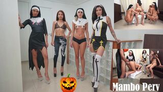 Bianca Dantas Qween Goddess Dutra Sura And Heloa Green Halloween Perv Nuns Squad OB23
