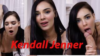 Cute Kendall Jenner sucks your dick POV