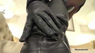 GloveMansion - Cream Polish My Leather Boots and Gloves. Starring Fetish Liza