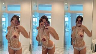 Ashley Tervort Sexy Pasties Beads Bra Video Leaked