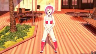 Santa Claus Girl Touches Herself While Undressing