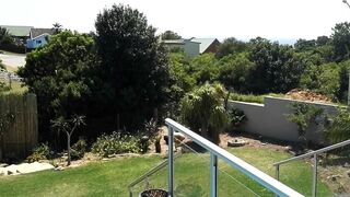 NAKED IN GARDEN AND POOL