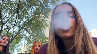 3 Mistresses Spitting and Vaping