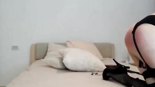 Webcam Girl's Spanking Session