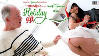 Mature Nl  Nadja Lapiedra  GrandpaS Wet, Horny And Young Holiday Gift Is Ready For Hi