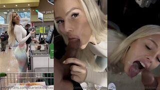 ScarlettKissesXO Mall Park Blowjob Facial Cum Swallow Video Leaked