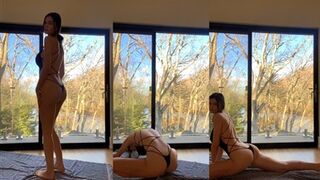 Ashley Tervort Sexy Swimsuit Yoga Video Leaked