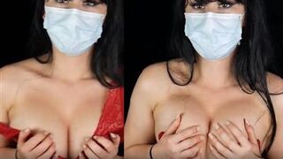 Masked ASMR Nude Topless Waiting For Cum