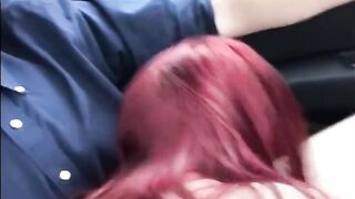 Step Sis Gives Step Bro Roadhead - Church to Home, Small Dick Surprise!