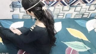 Cute step sister ko nanga kar ke pel diya