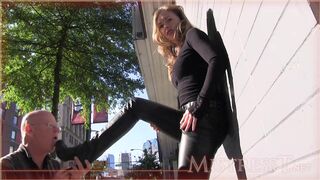 Mistress T  Public Boot Licker (part 2)