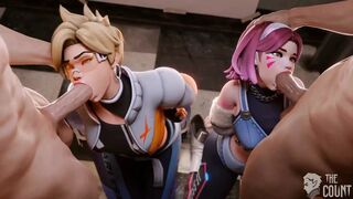 D.va getting hard fuck for cheating blowjob sex