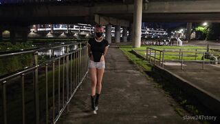 slave247story Young Ponygirl Practicing Walking Outdoors