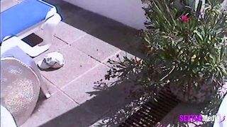 Racy Dark-haired MILF - Horny Fucked by the Pool